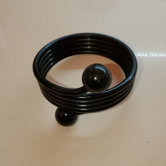 UNKNOWN Jewelry Beautiful Black Plastic Braclet Featuring A Ball Design Poshmark